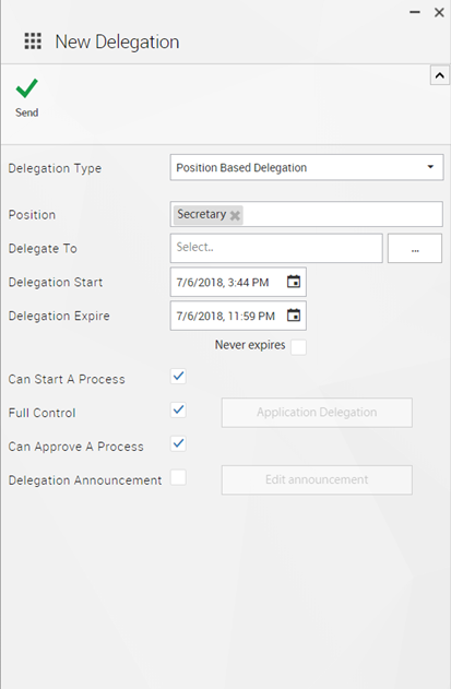 This type of delegation allows users to share approvals and ...